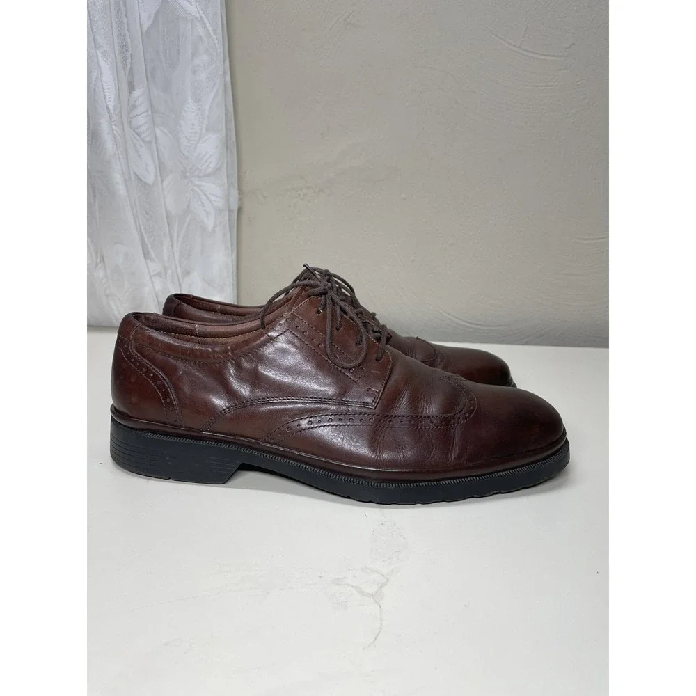 Nunn Bush Mens Size 10,5 M Brown Genuine Leather Shoes # 84058-200 Lace Up